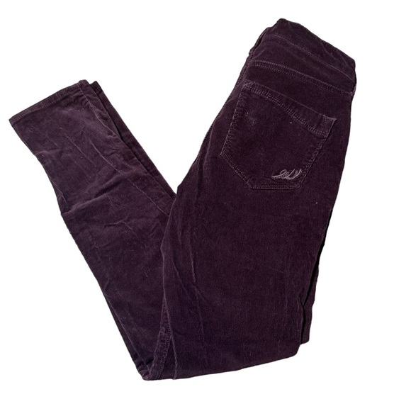 EXPRESS Beautiful Plum Corduroy Mid Rise Legging Jeans w/ Zip Pockets | Size‎ 6R - Picture 1 of 8